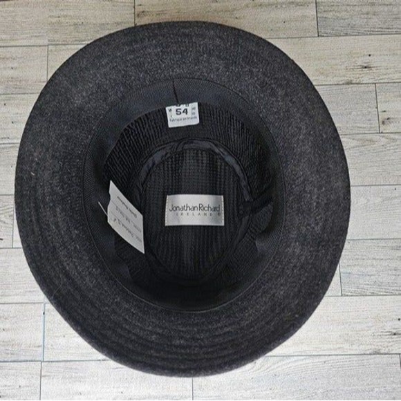 NWT Jonathan Richards Dark Grey Tweed Bucket Hat Size 6 5/8/54 100% Wool - Picture 7 of 11
